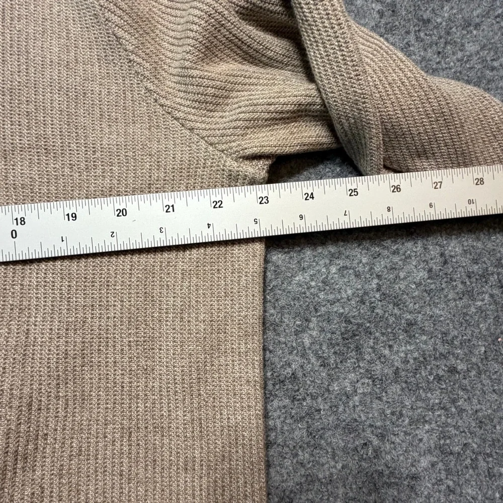 Tommy Bahama‎ Sweater XL Tan Ribbed Knit V-Neck Cotton Pullover